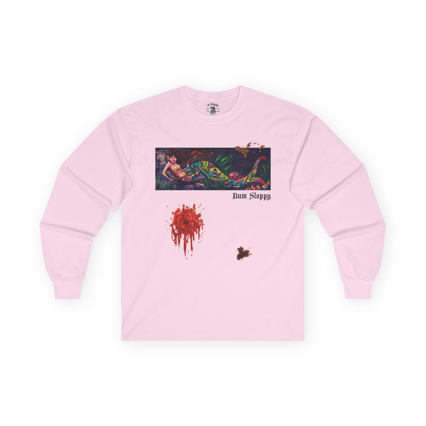 Doodle Mermaid Long Sleeve with Tomato Stains