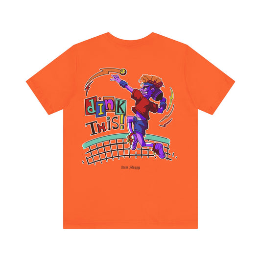 Rowdy Retro Men's Dink This! Pickleball Tee with Pickleball Strike Marks