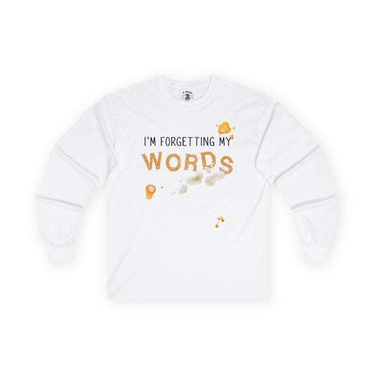 Forgetting My Words Long Sleeve with Beer and Mustard Stains