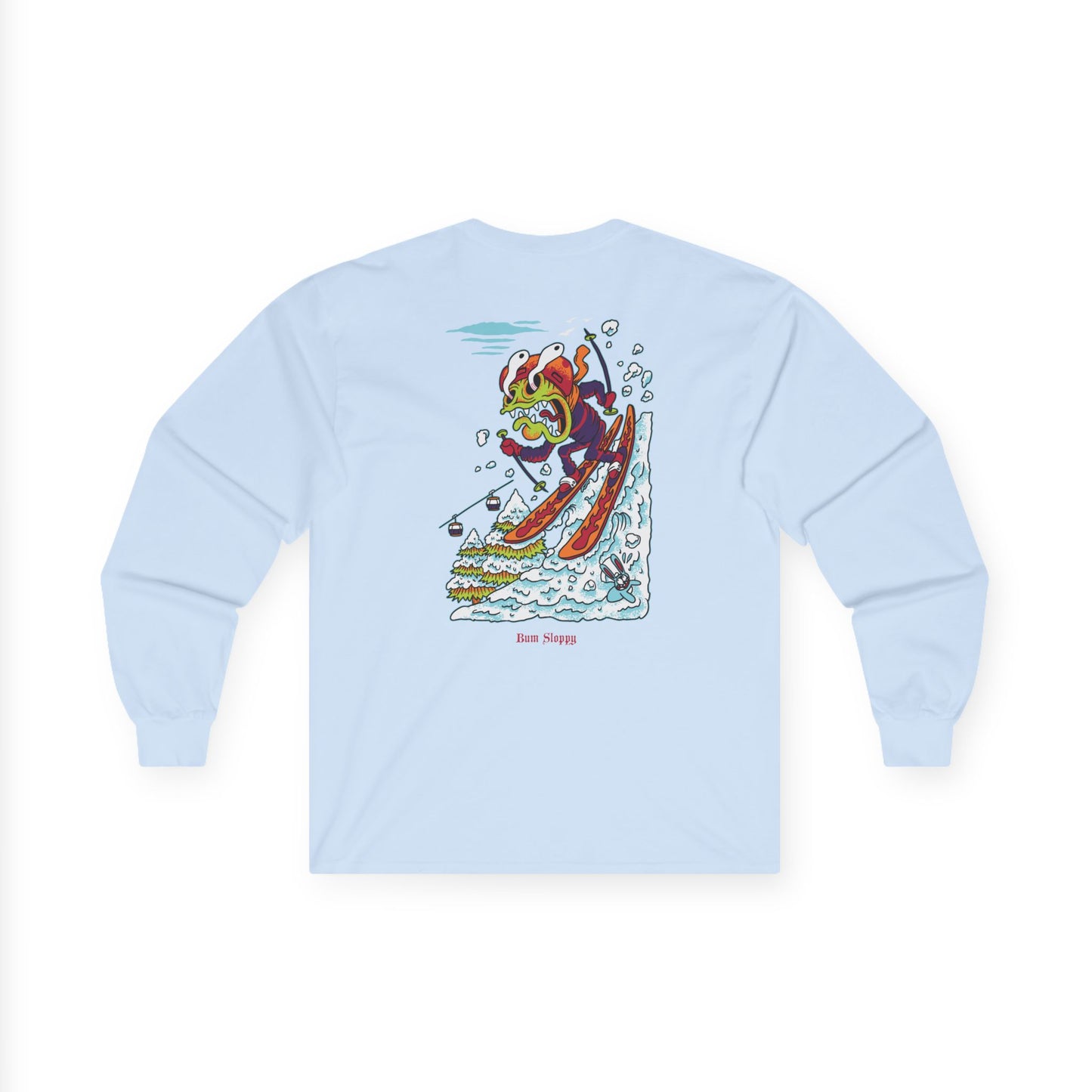 Gnarly Skier with Hot Cocoa and Mulled Wine Stains