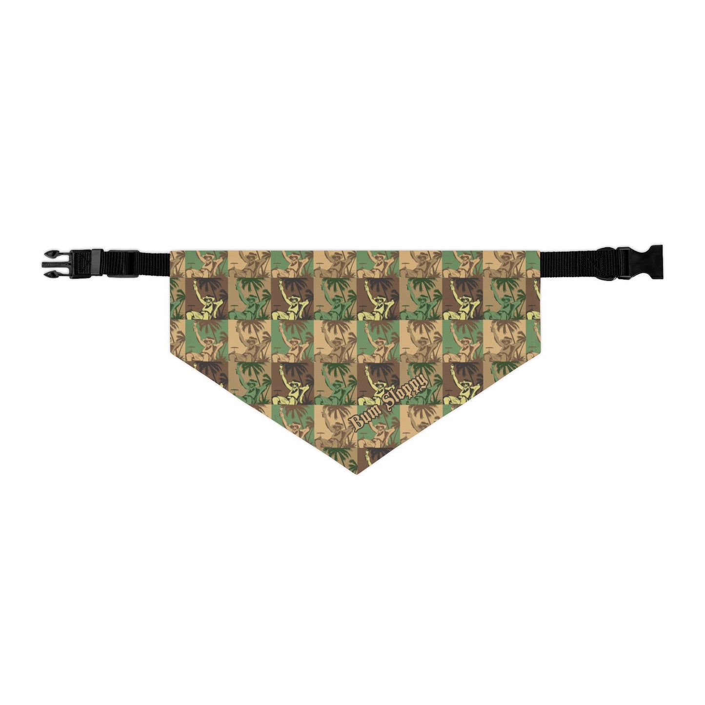 Beachside Pop Art Sloppy Life Pet Bandana Collar