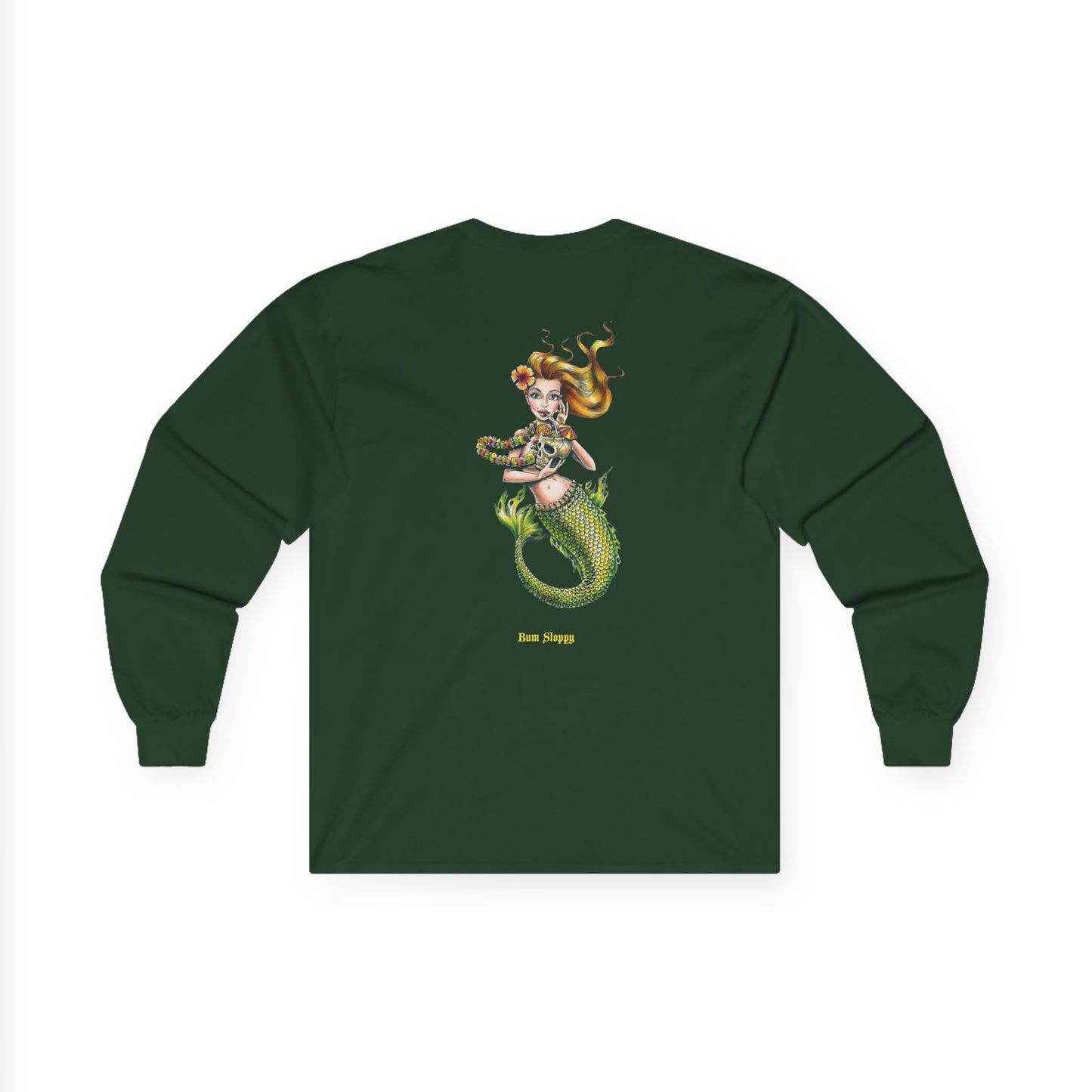 Sippin' Mermaid Long Sleeve with Bleu Cheese & Hot Sauce Stains