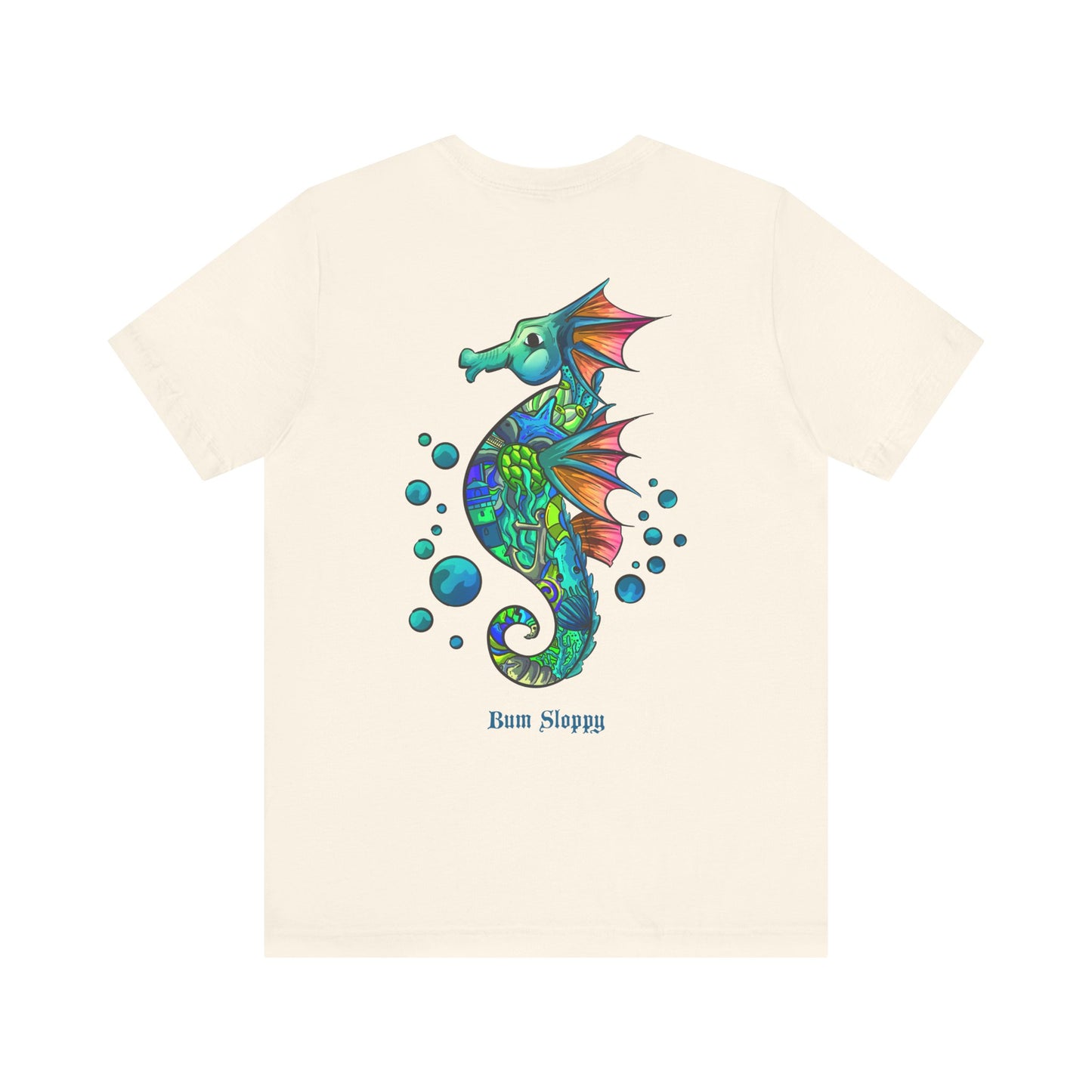 Doodle Seahorse with Mayo and Sauce Splatter
