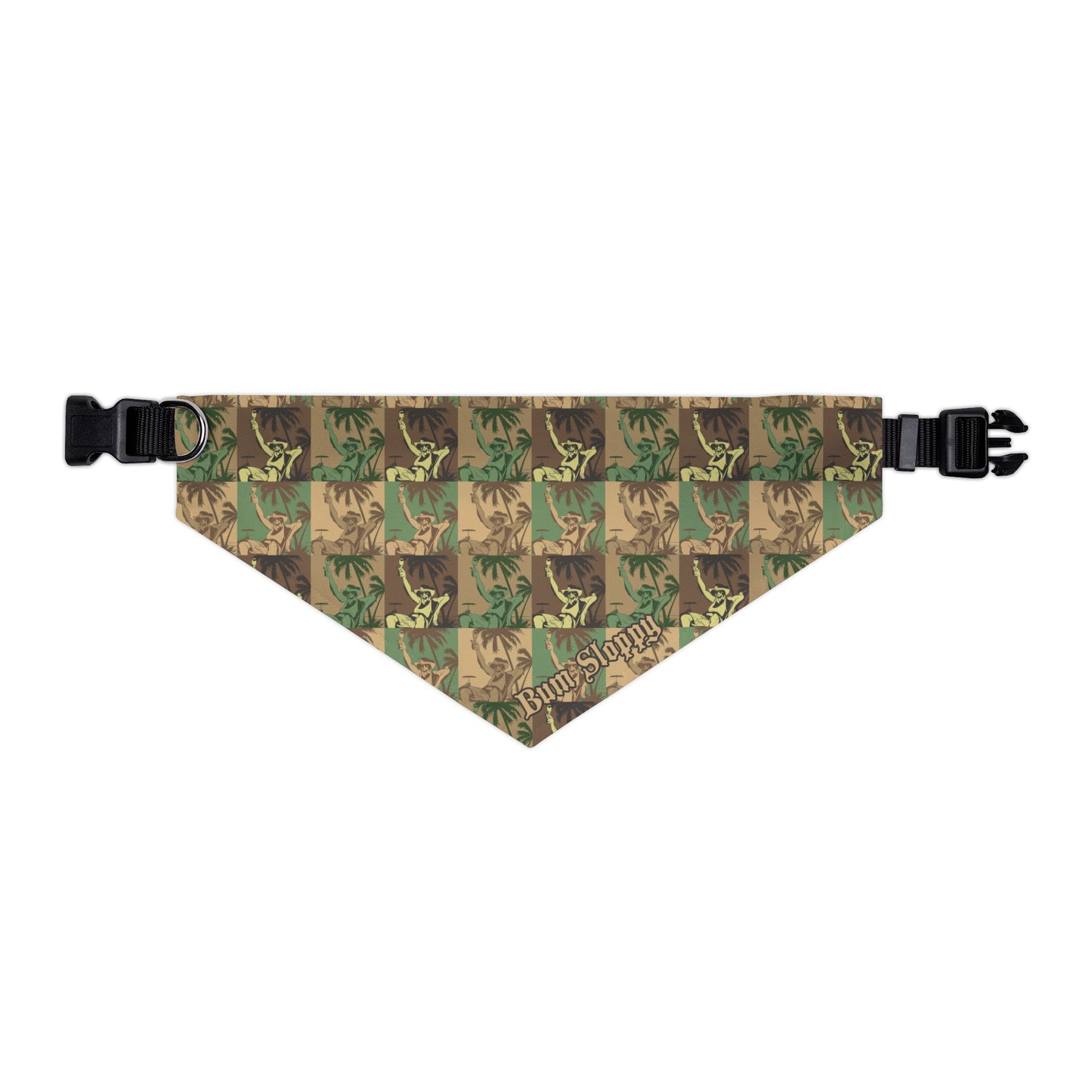 Beachside Pop Art Sloppy Life Pet Bandana Collar