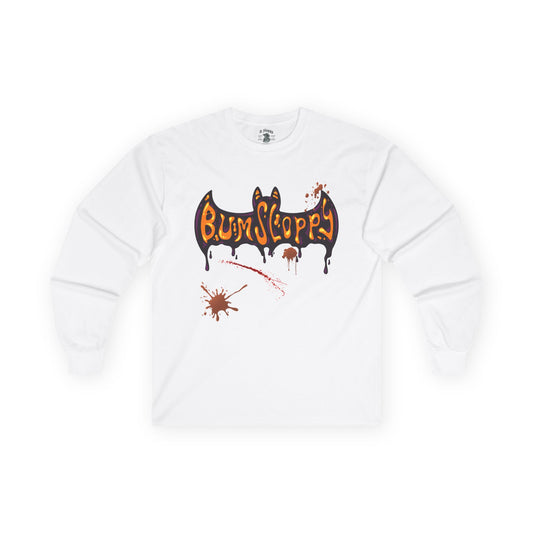Bum Sloppy Goes Batty Halloween Longsleeves with Tasty Treat and Spooky Slasher Stains