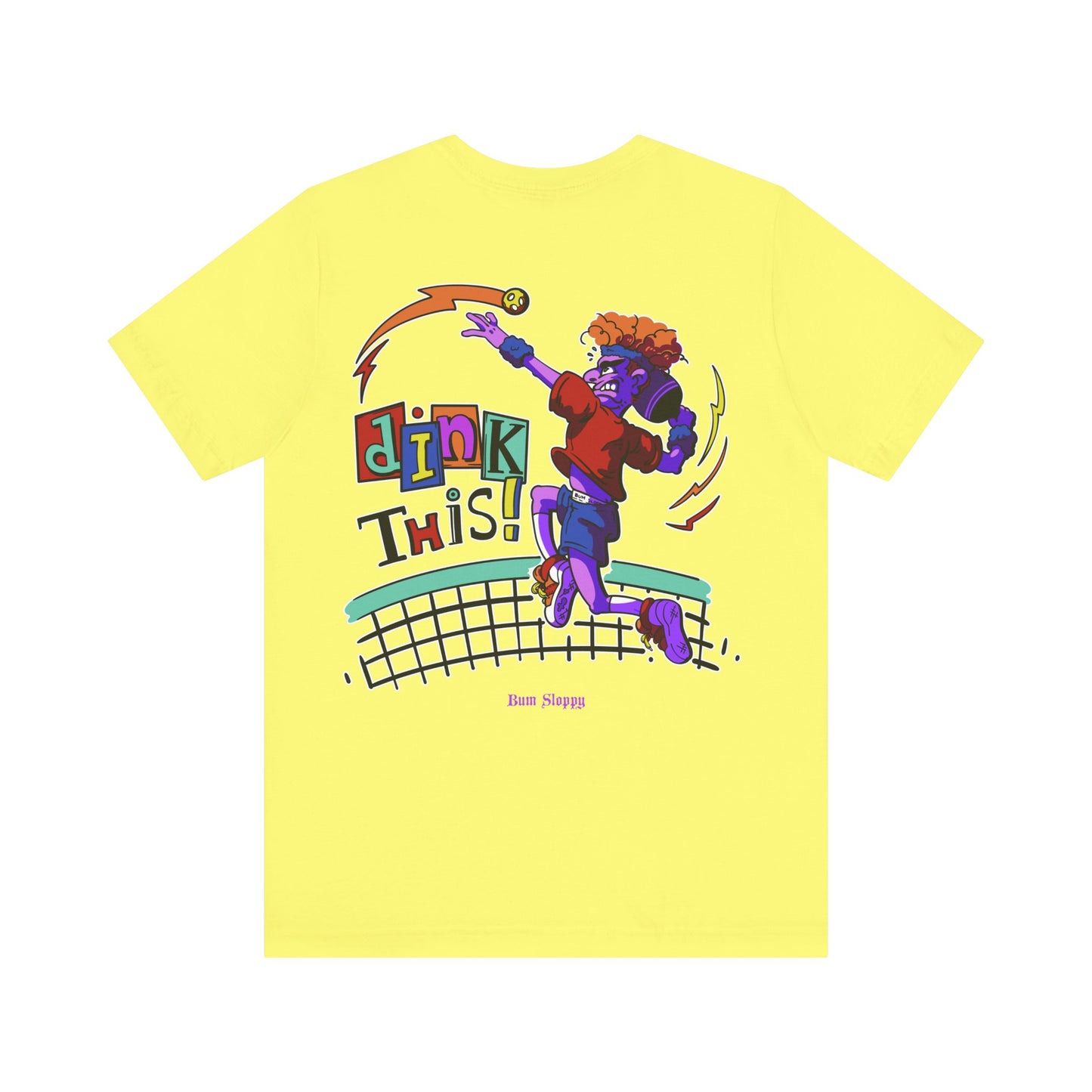 Rowdy Retro Men's Dink This! Pickleball Tee with Pickleball Strike Marks