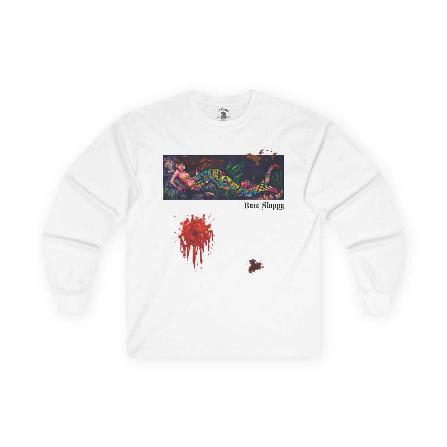 Doodle Mermaid Long Sleeve with Tomato Stains
