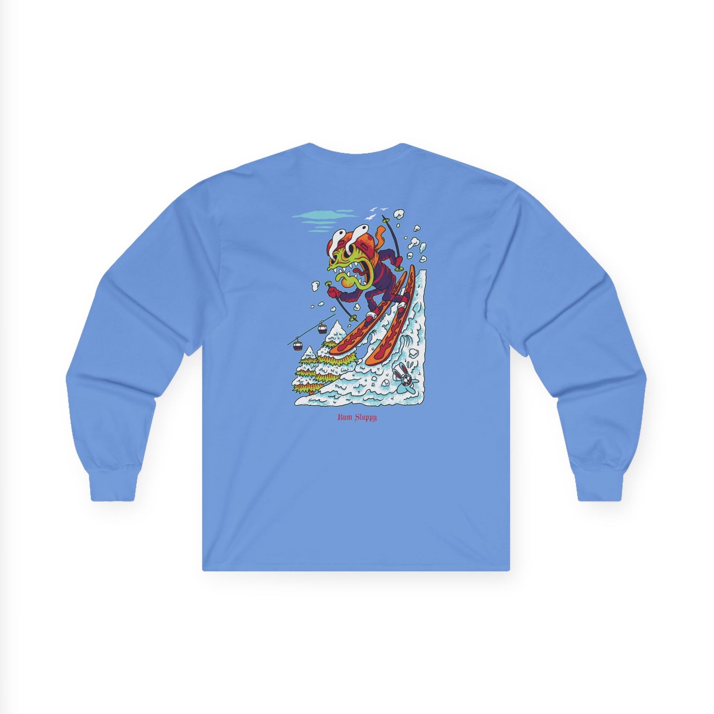 Gnarly Skier with Hot Cocoa and Mulled Wine Stains