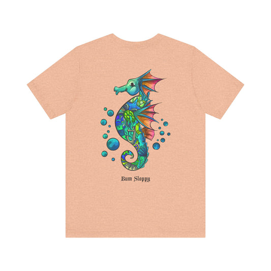 Doodle Seahorse with Mayo and Sauce Splatter