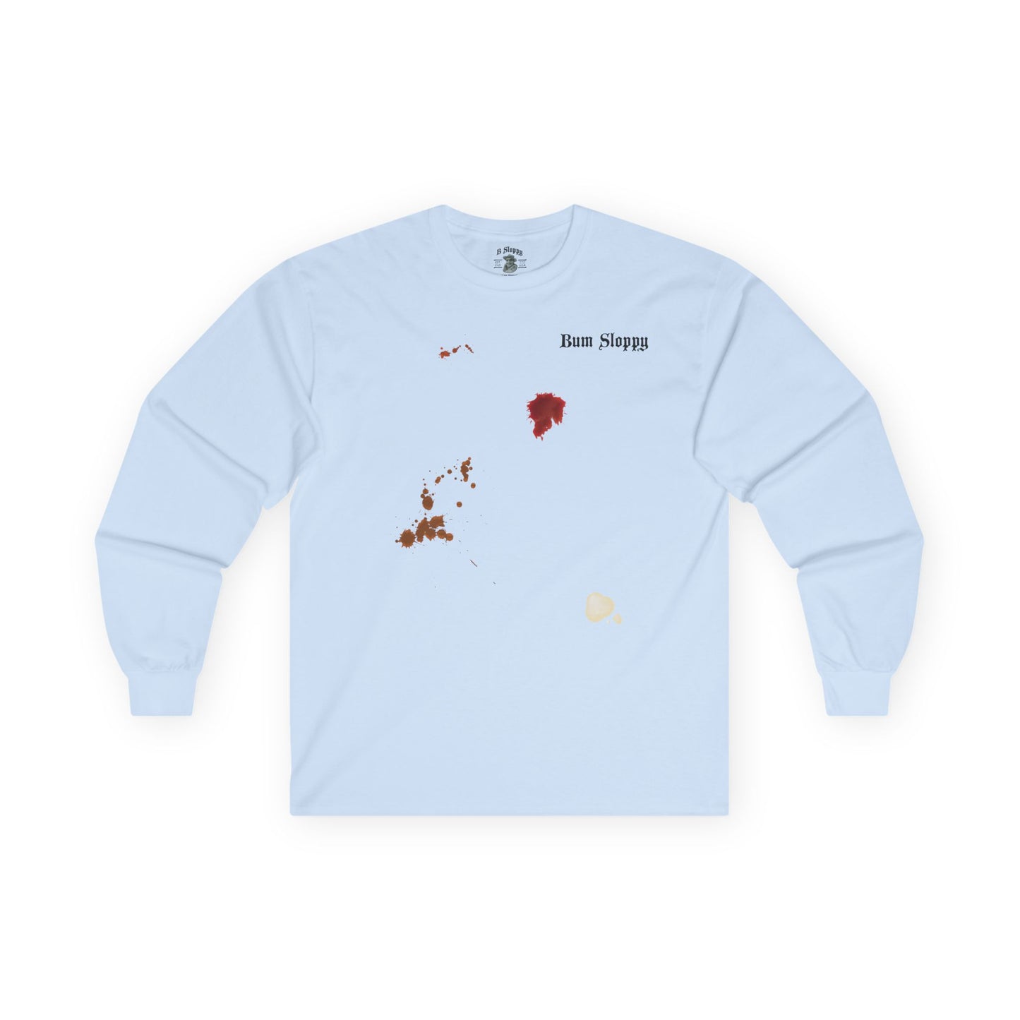 Doodle Seahorse Long Sleeve with Mayo and Sauce Splatter