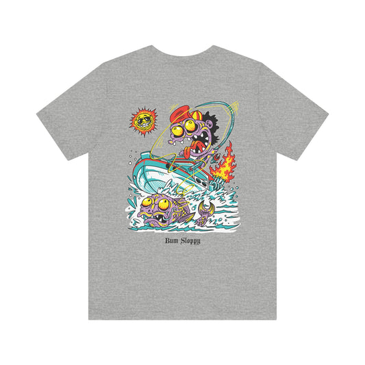 Gnarly Fishing with Fish Gutting Blood Stains Tee