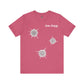 No-Holds Neon Women's Dink This! Pickleball Tee with Pickleball Strike Marks