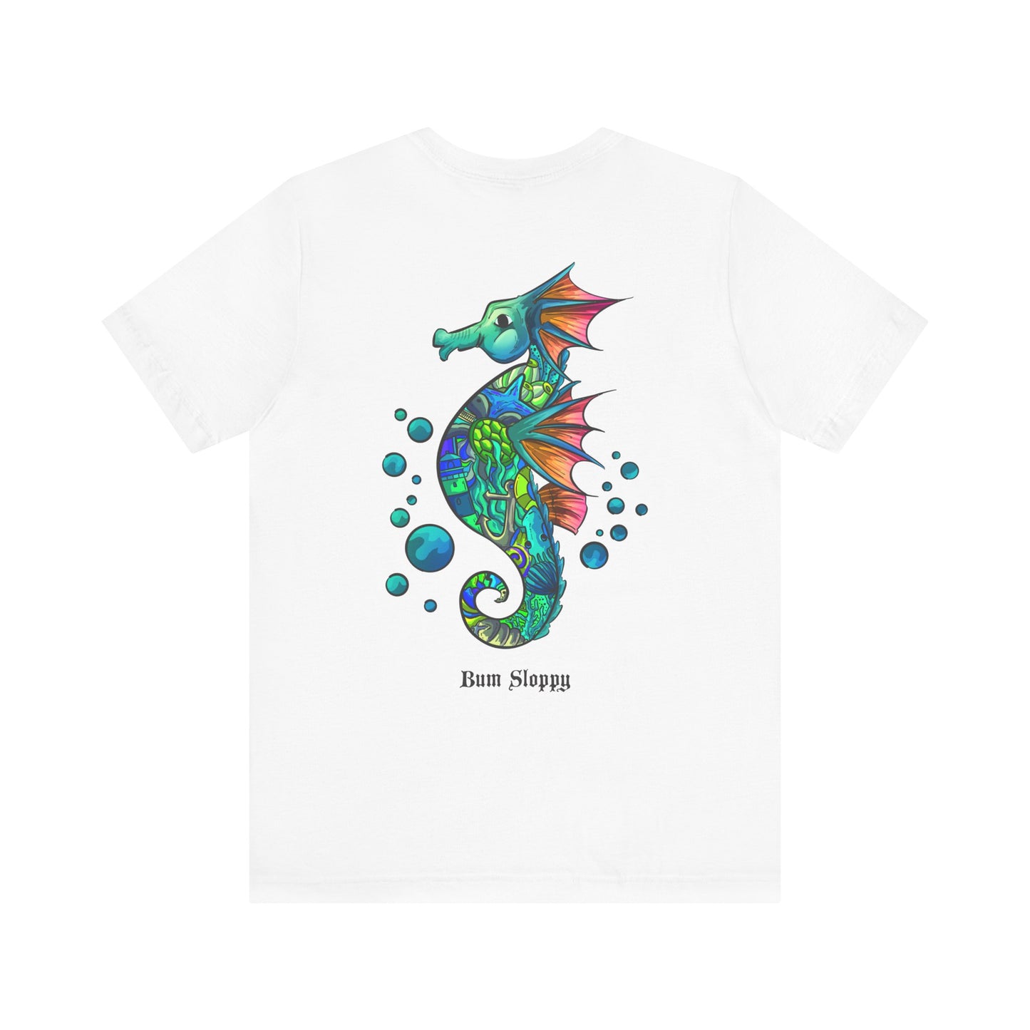 Doodle Seahorse with Mayo and Sauce Splatter