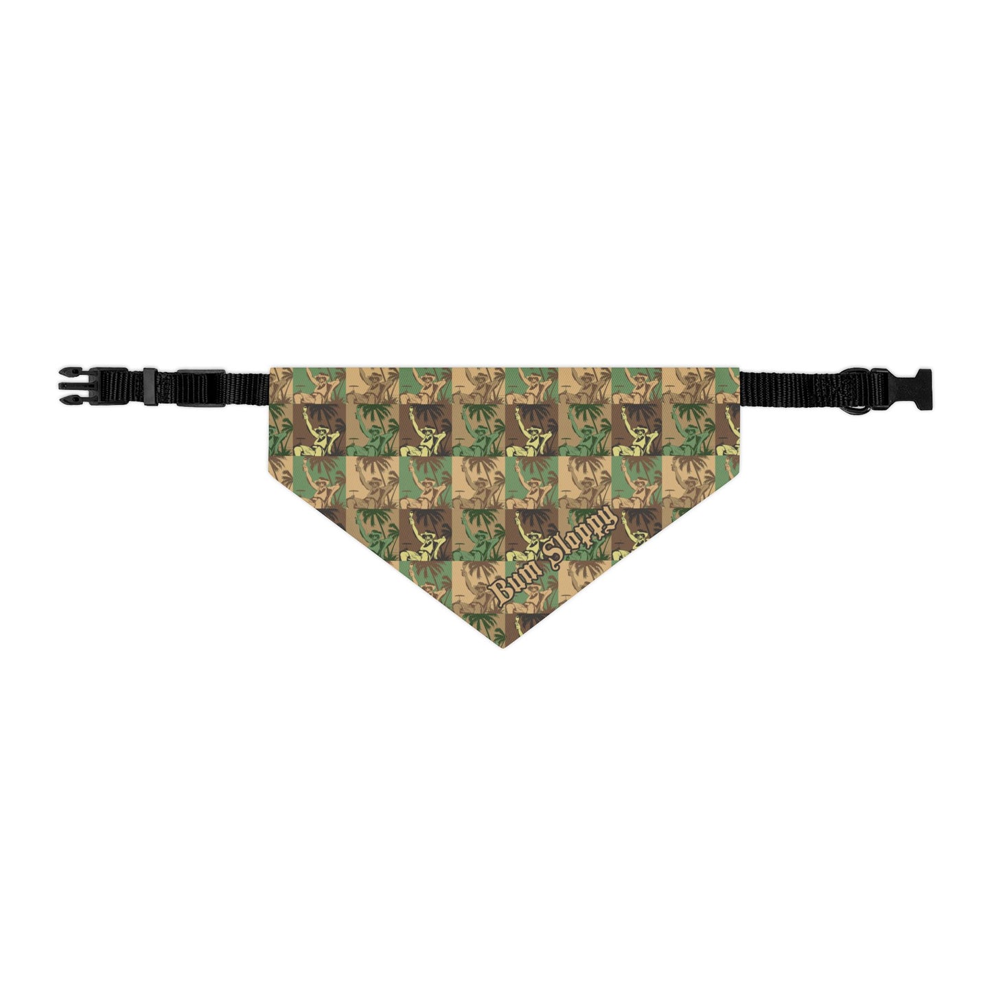 Beachside Pop Art Sloppy Life Pet Bandana Collar
