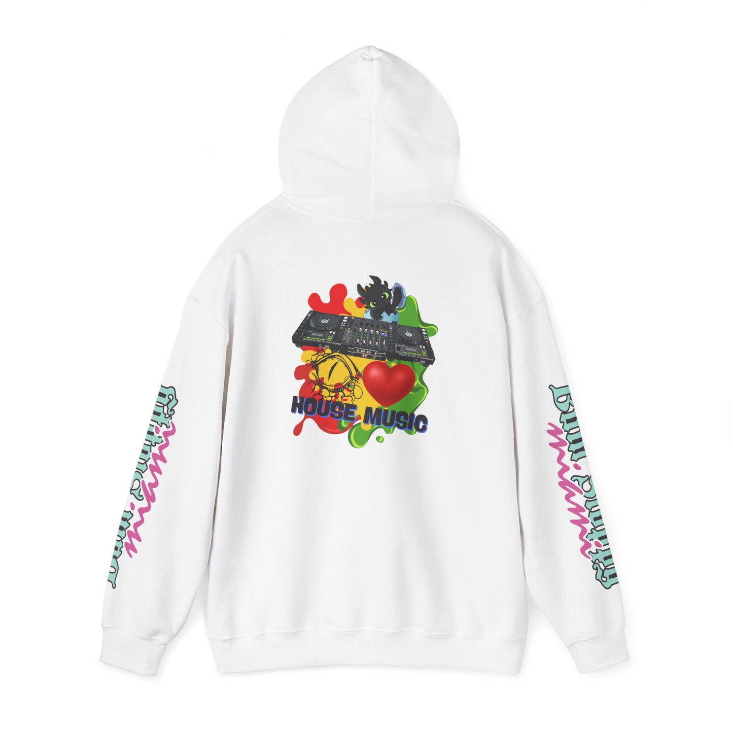 Bum Sloppy Miami House Music Heavy Blend Hooded Sweatshirt