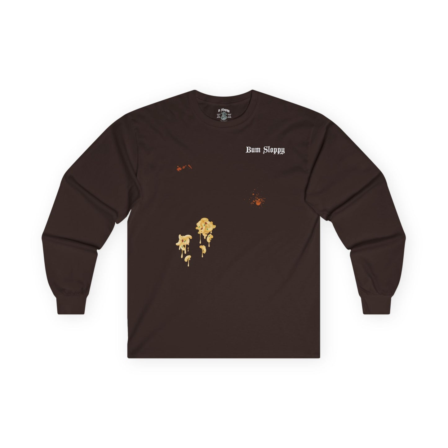 Pirate Seahorse Long Sleeve with Hot Sauce and Mac & Cheese Stains