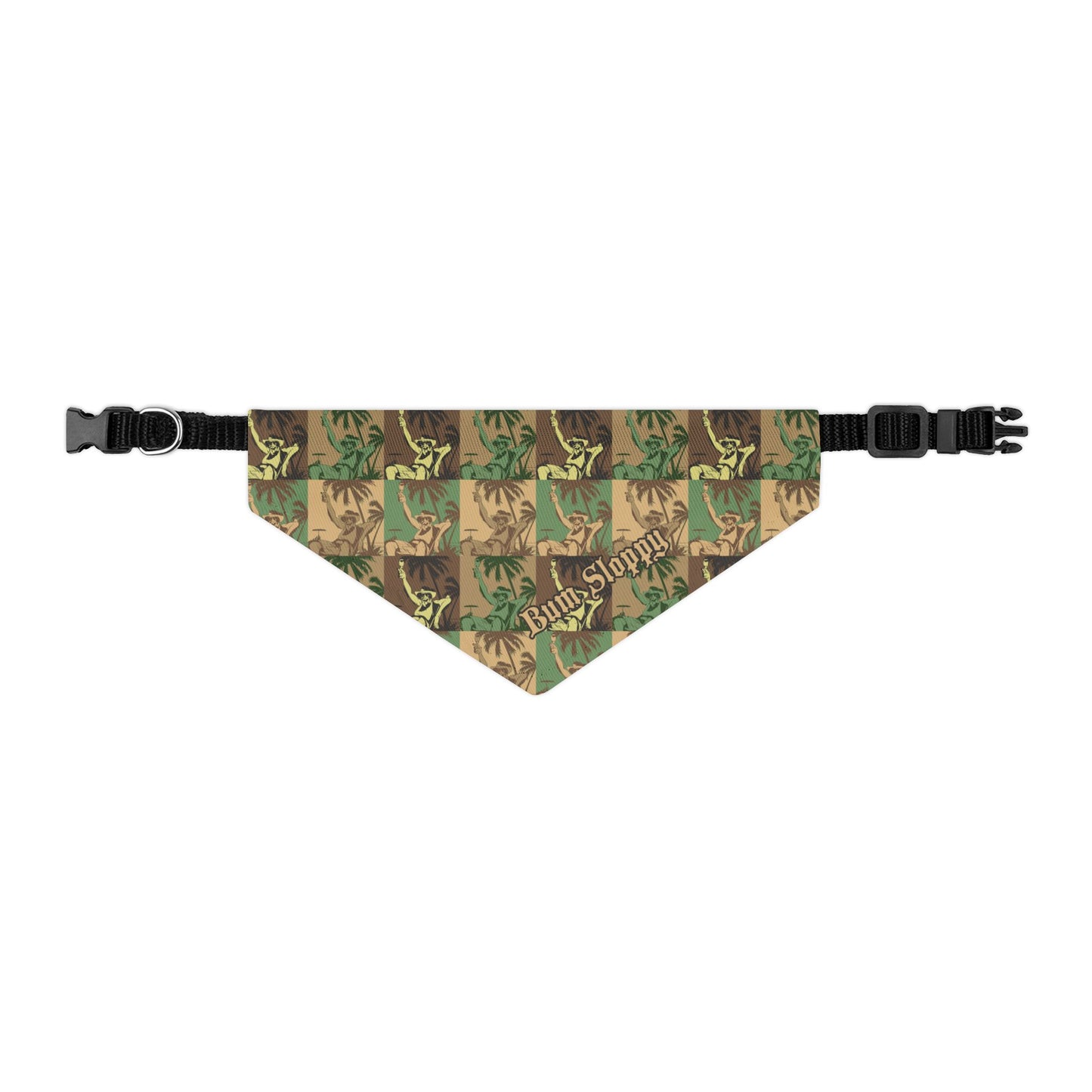 Beachside Pop Art Sloppy Life Pet Bandana Collar