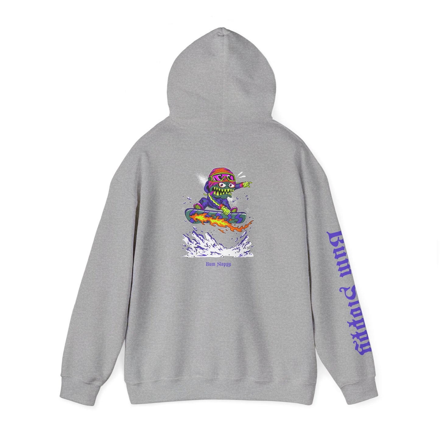 Gnarly Snow Burn Freestyle Grab with Apres-Ski Stains Heavy Blend Hooded Sweatshirt