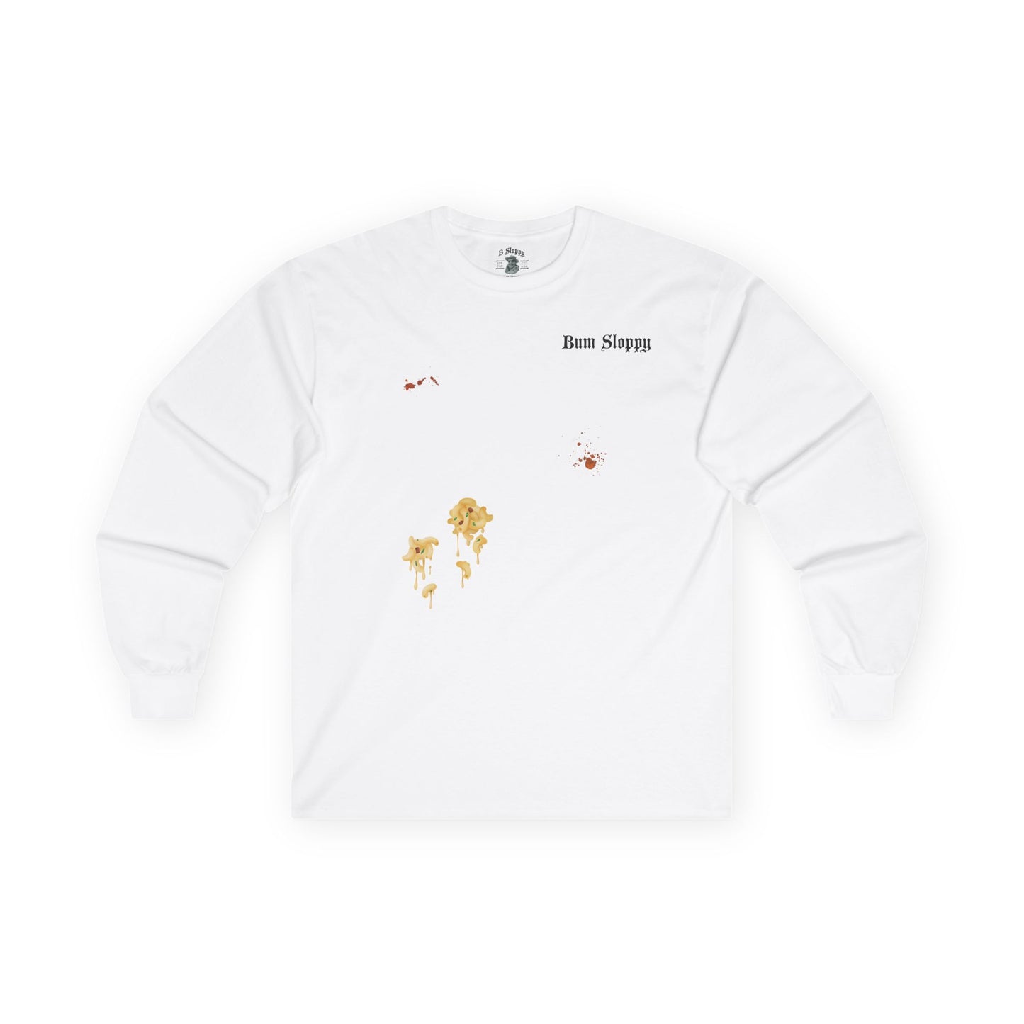 Pirate Seahorse Long Sleeve with Hot Sauce and Mac & Cheese Stains