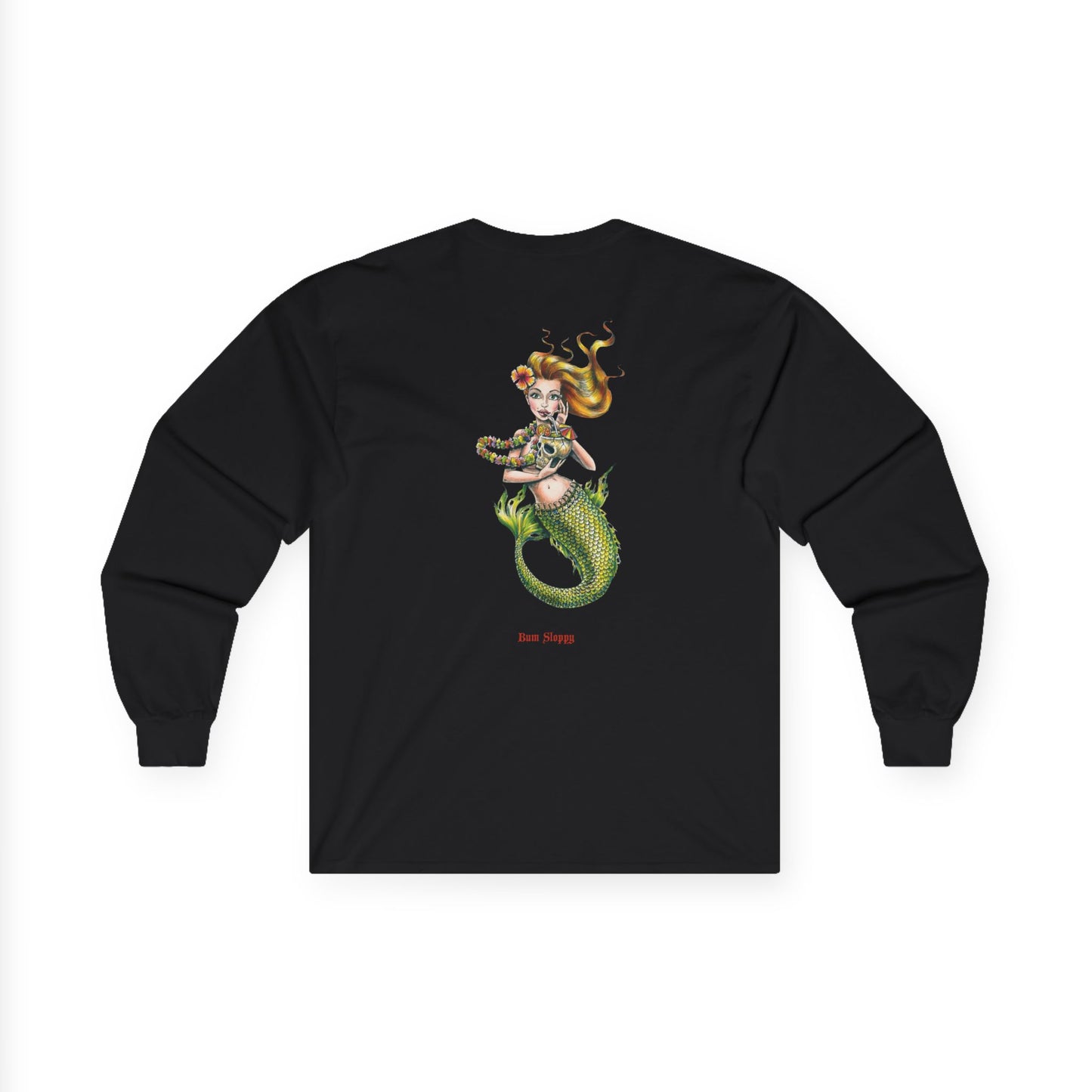 Sippin' Mermaid Long Sleeve with Bleu Cheese & Hot Sauce Stains