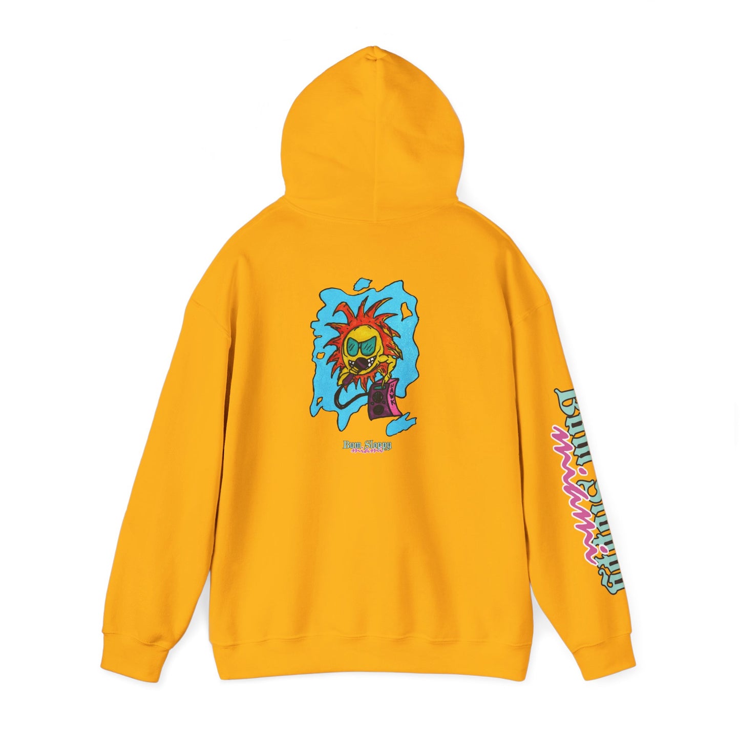 Bum Sloppy Miami MC Sunny Daze Heavy Blend Hooded Sweatshirt with Seaside Snack Stains