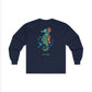 Doodle Seahorse Long Sleeve with Mayo and Sauce Splatter