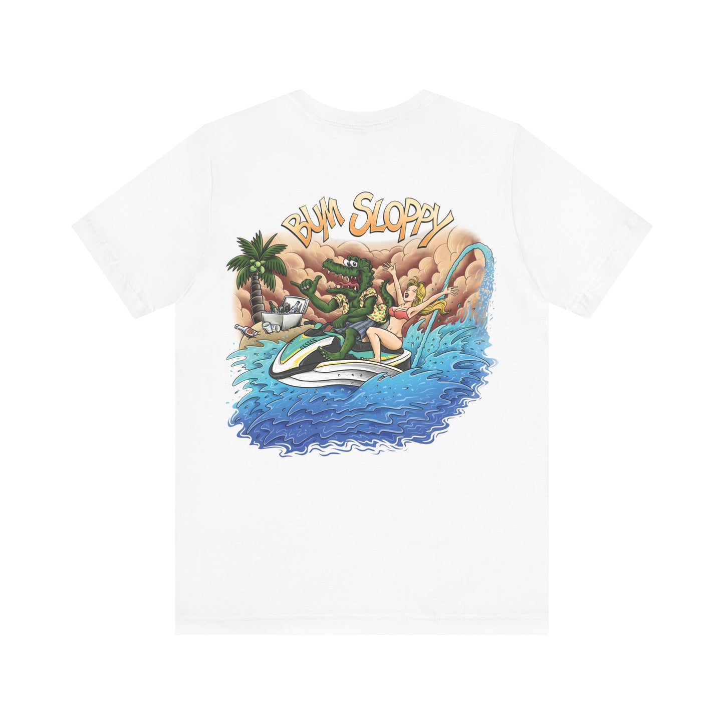 Jetski Gator with Taco, Hot Sauce and Nacho Cheese Stains