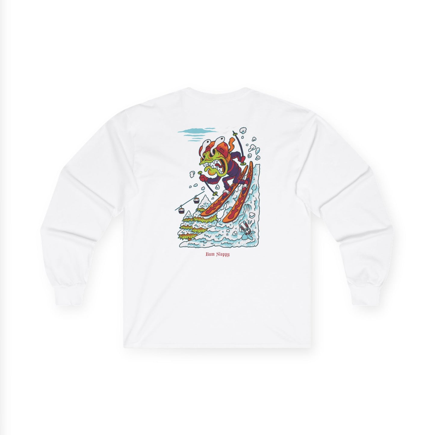Gnarly Skier with Hot Cocoa and Mulled Wine Stains