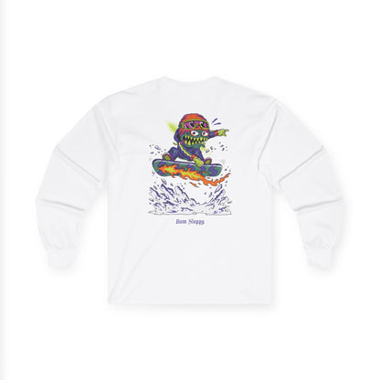 Gnarly Snow Burn Freestyle Grab Longsleeves with Mustard and Gravy Stains