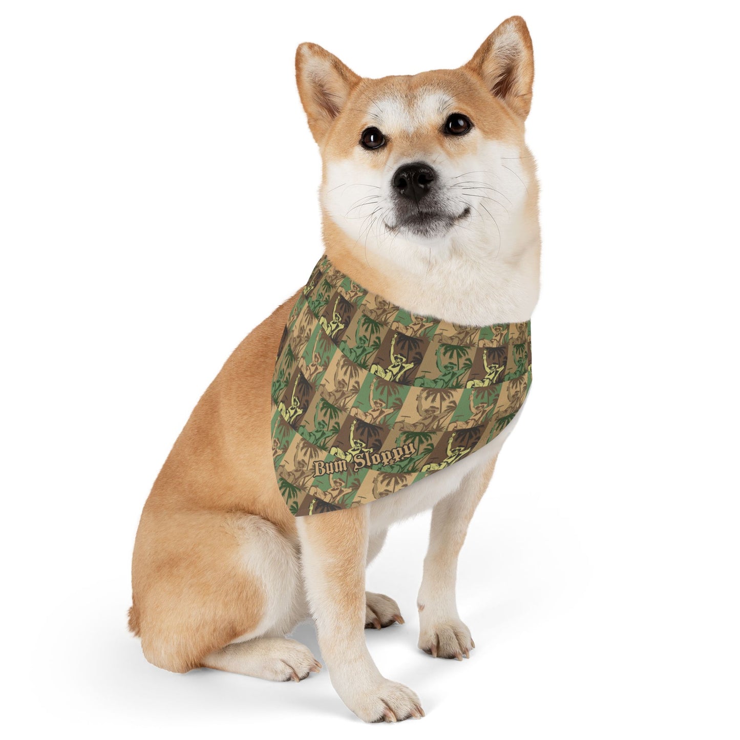 Beachside Pop Art Sloppy Life Pet Bandana Collar