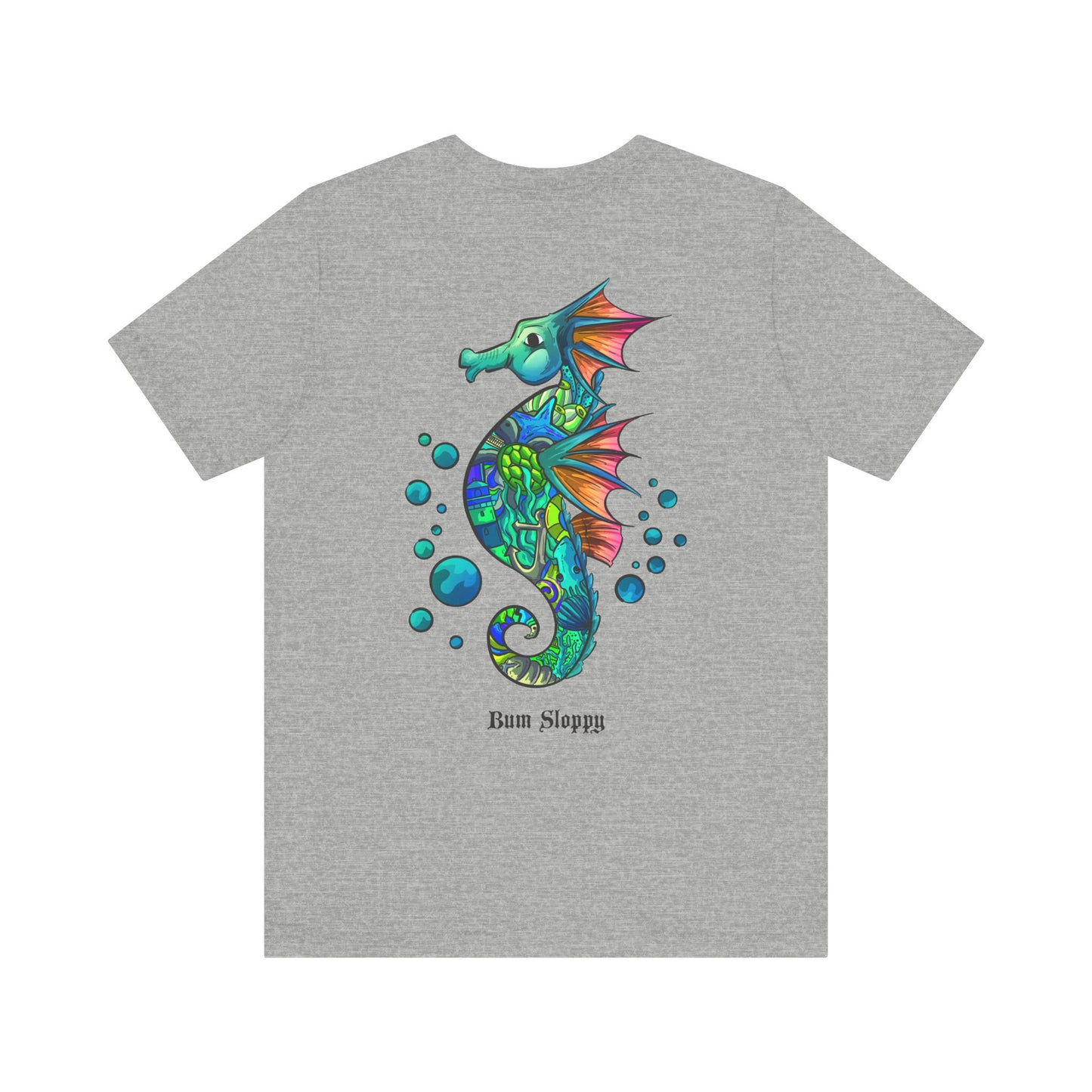 Doodle Seahorse with Mayo and Sauce Splatter