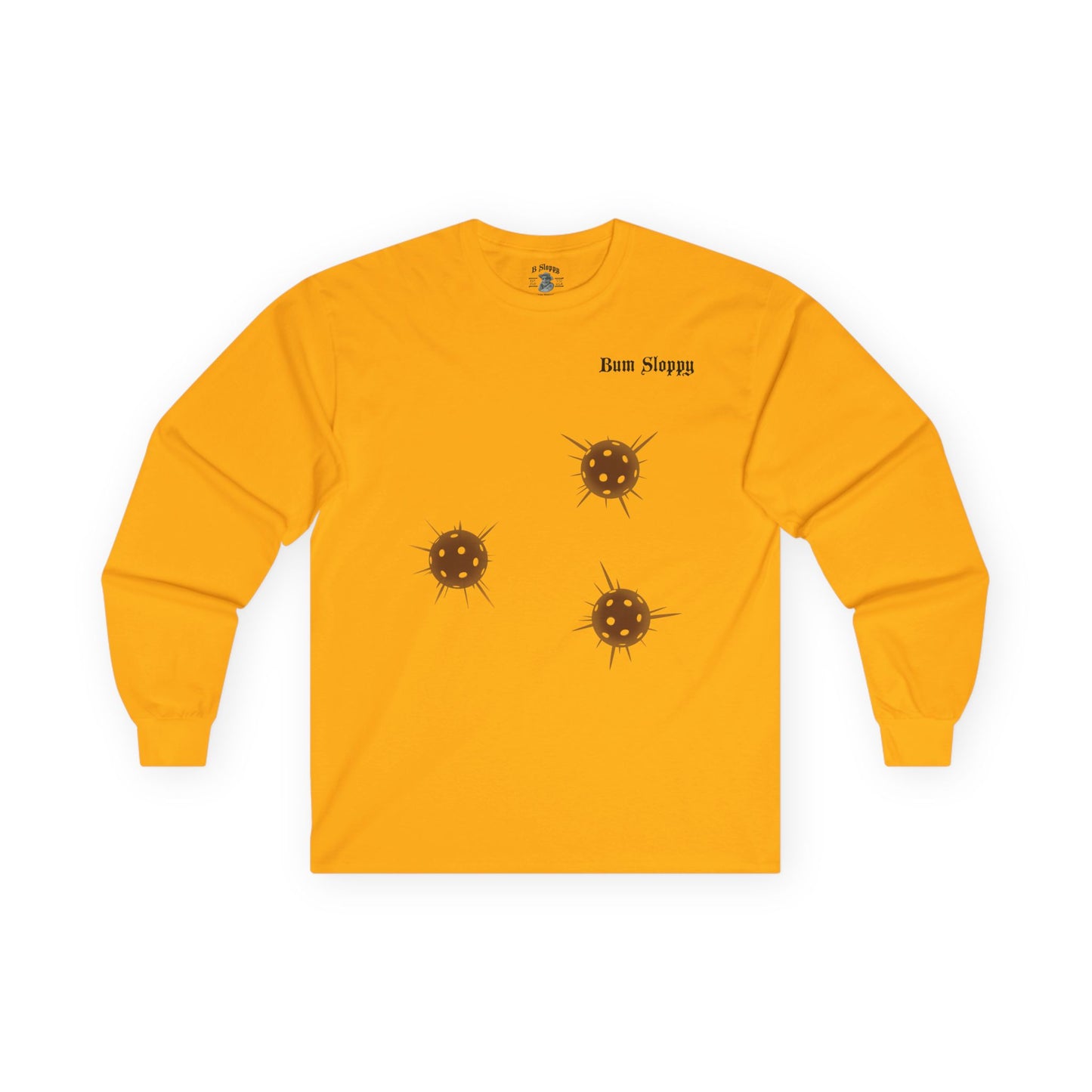 Rowdy Retro Men's Dink This! Long Sleeve Pickleball Tee with Pickleball Strike Marks