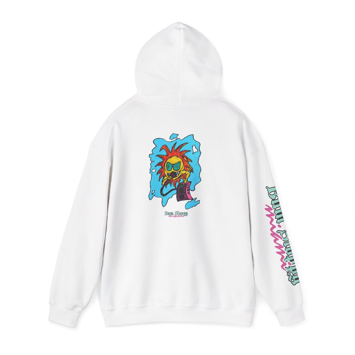 Bum Sloppy Miami MC Sunny Daze Heavy Blend Hooded Sweatshirt with Seaside Snack Stains