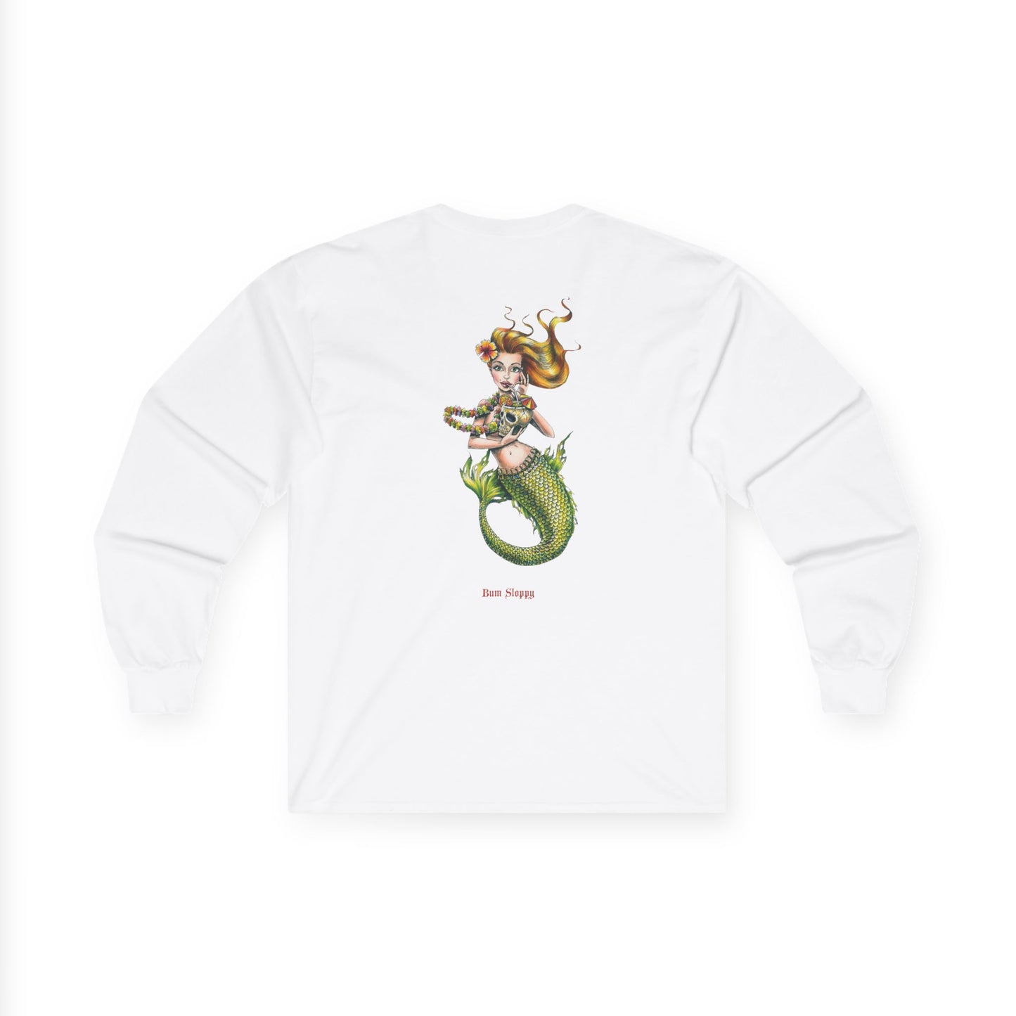 Sippin' Mermaid Long Sleeve with Bleu Cheese & Hot Sauce Stains