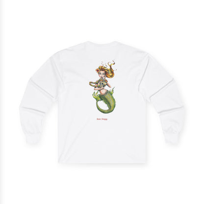 Sippin' Mermaid Long Sleeve with Bleu Cheese & Hot Sauce Stains