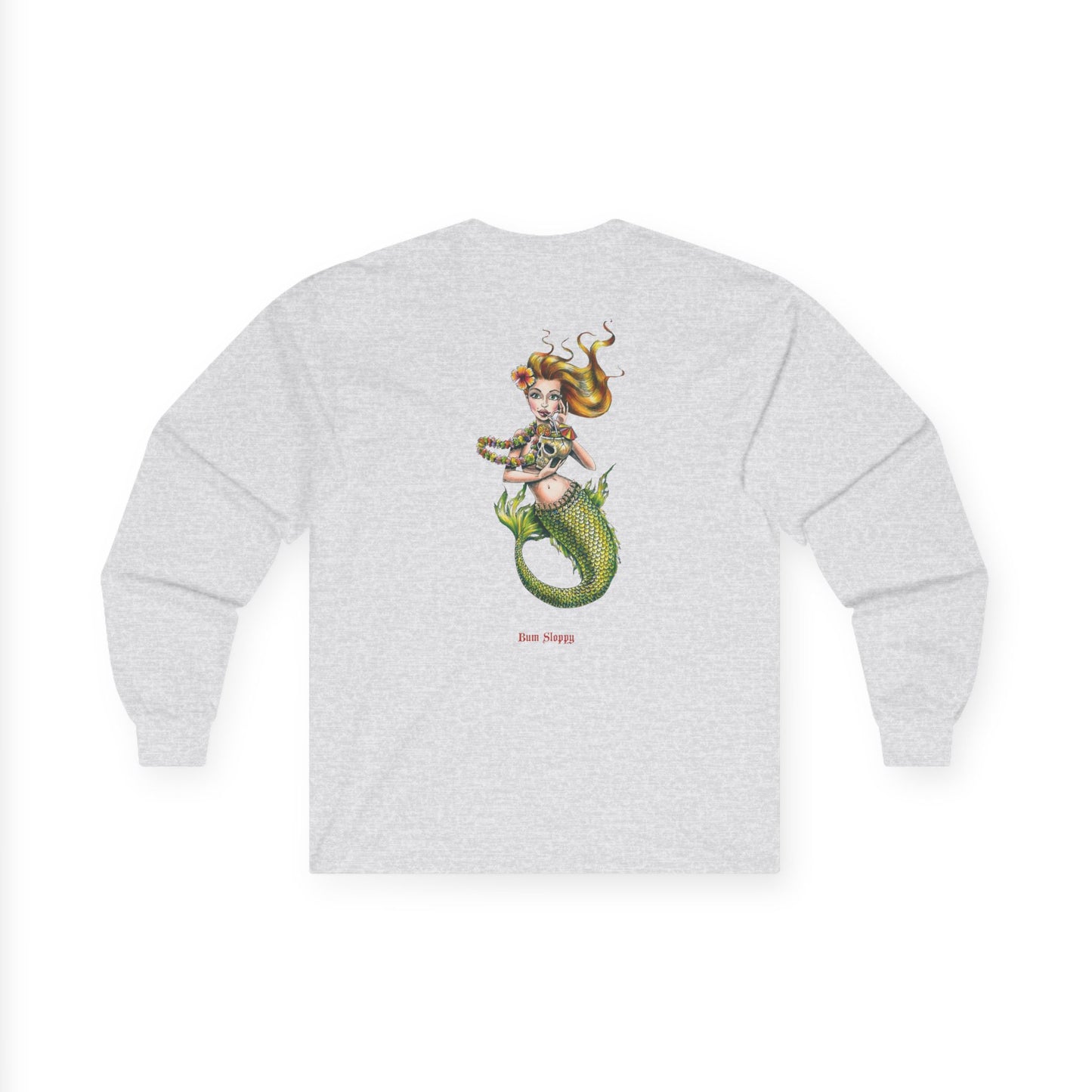 Sippin' Mermaid Long Sleeve with Bleu Cheese & Hot Sauce Stains