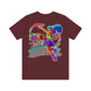 No-Holds Neon Women's Dink This! Pickleball Tee with Pickleball Strike Marks