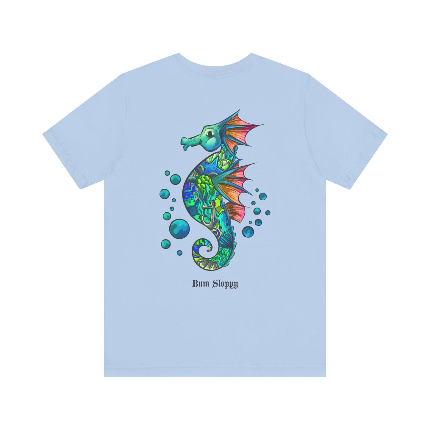 Doodle Seahorse with Mayo and Sauce Splatter