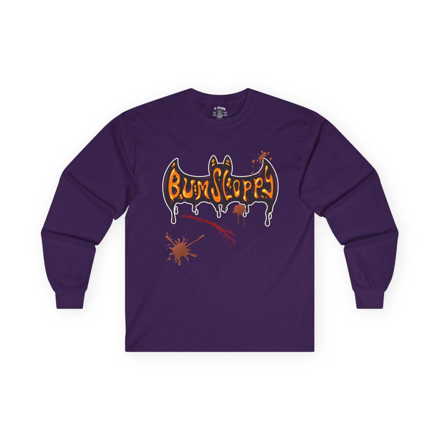 Bum Sloppy Goes Batty Halloween Longsleeves with Tasty Treat and Spooky Slasher Stains
