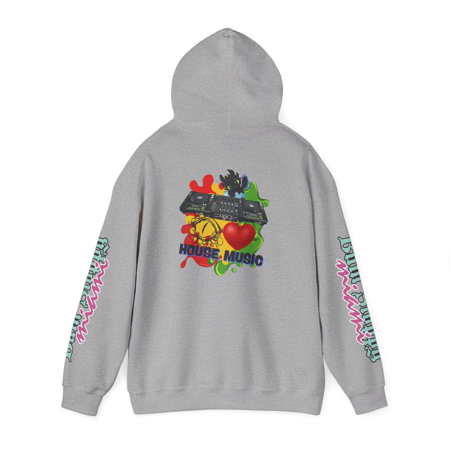 Bum Sloppy Miami House Music Heavy Blend Hooded Sweatshirt