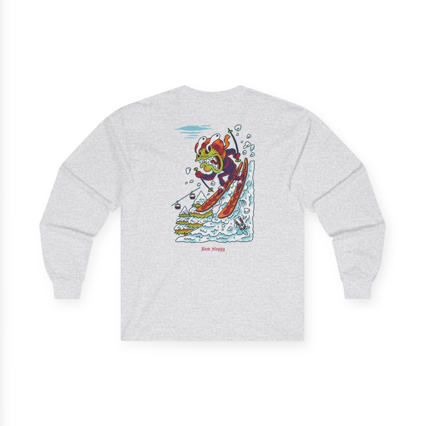 Gnarly Skier with Hot Cocoa and Mulled Wine Stains