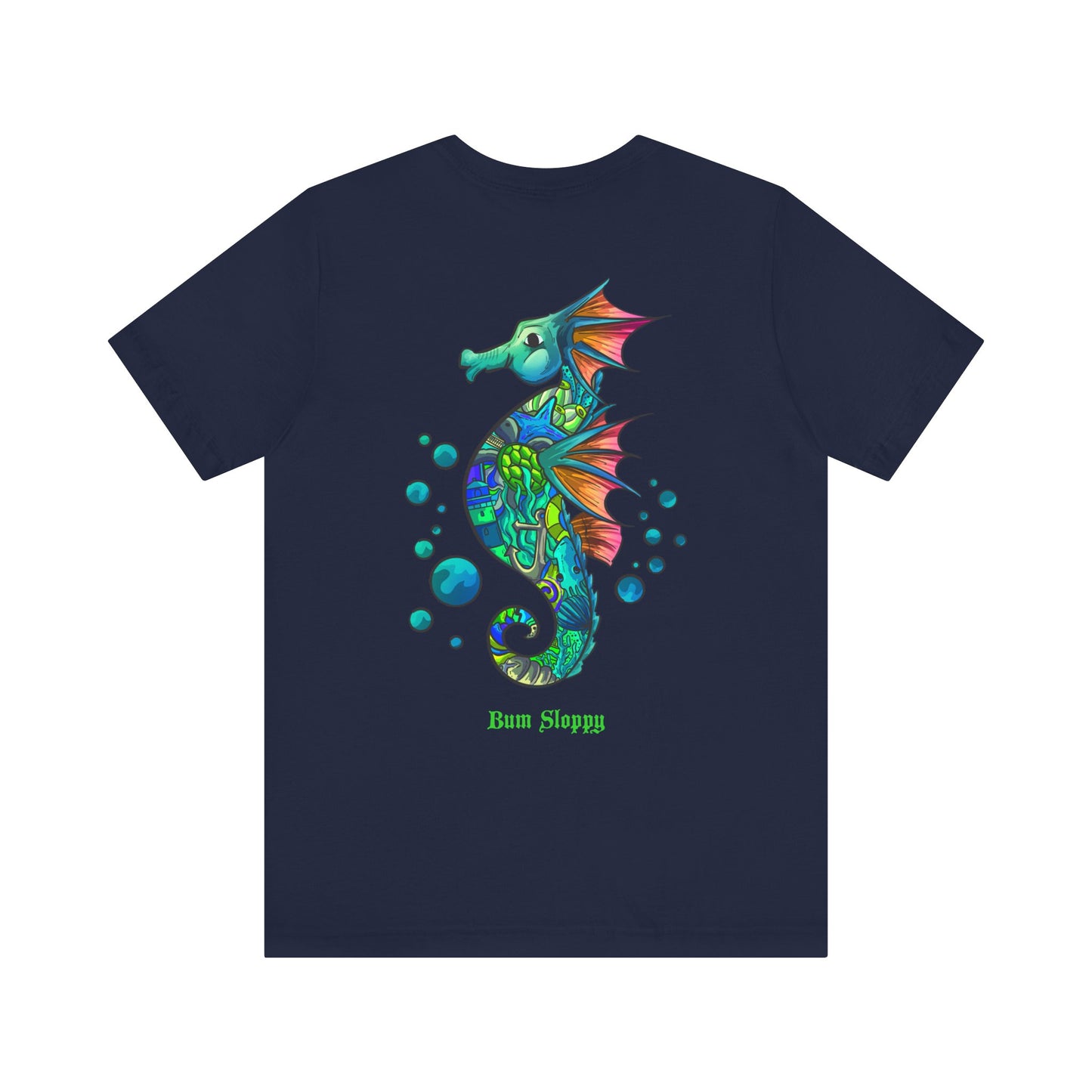 Doodle Seahorse with Mayo and Sauce Splatter