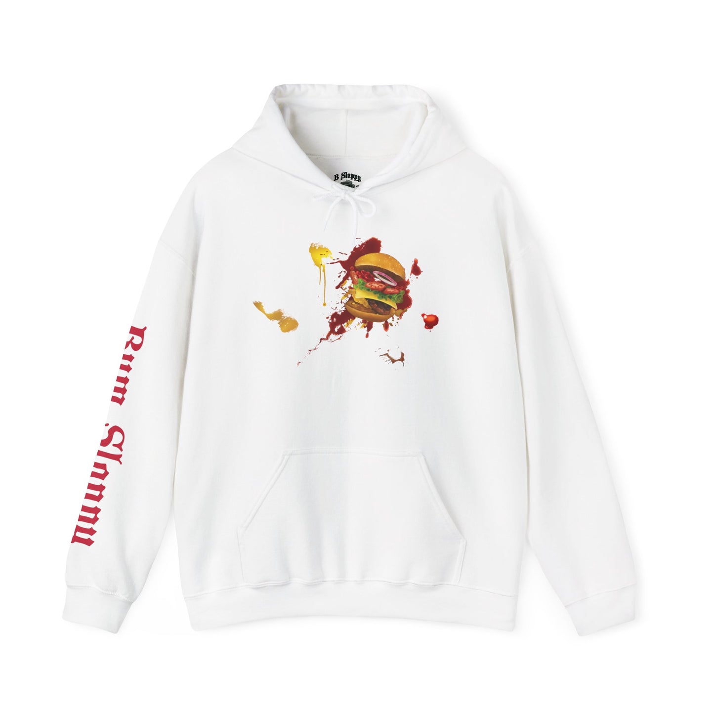 Super Sloppy Burger with Fixin' Stains Heavy Blend Hooded Sweatshirt