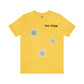 No-Holds Neon Women's Dink This! Pickleball Tee with Pickleball Strike Marks