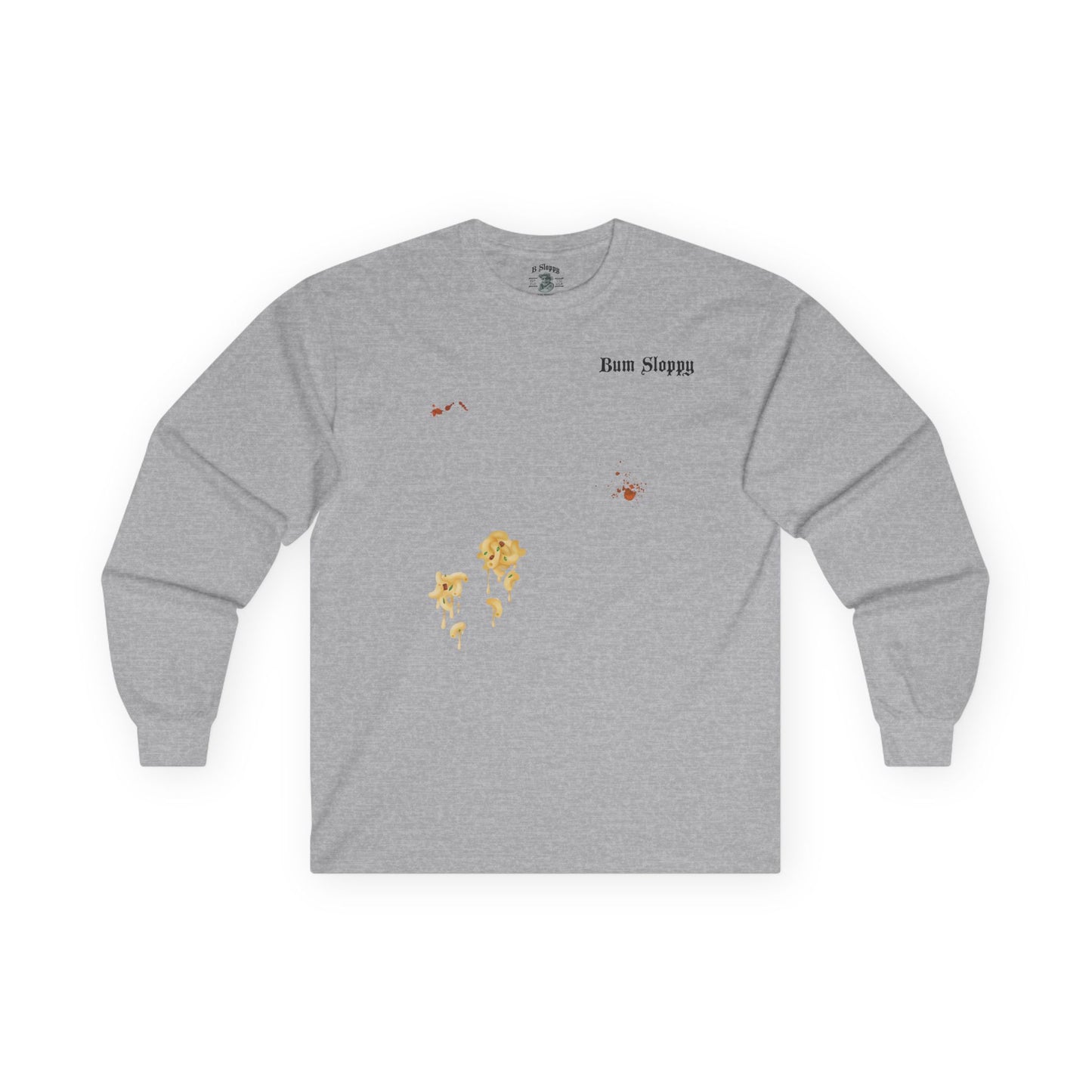 Pirate Seahorse Long Sleeve with Hot Sauce and Mac & Cheese Stains
