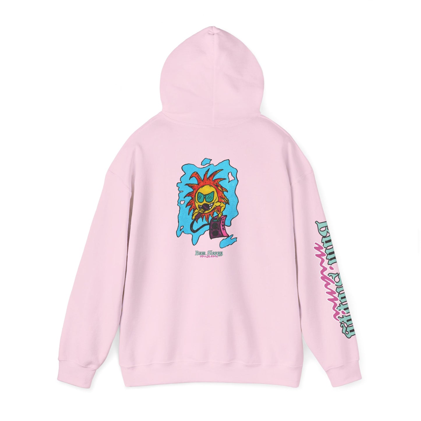 Bum Sloppy Miami MC Sunny Daze Heavy Blend Hooded Sweatshirt with Seaside Snack Stains