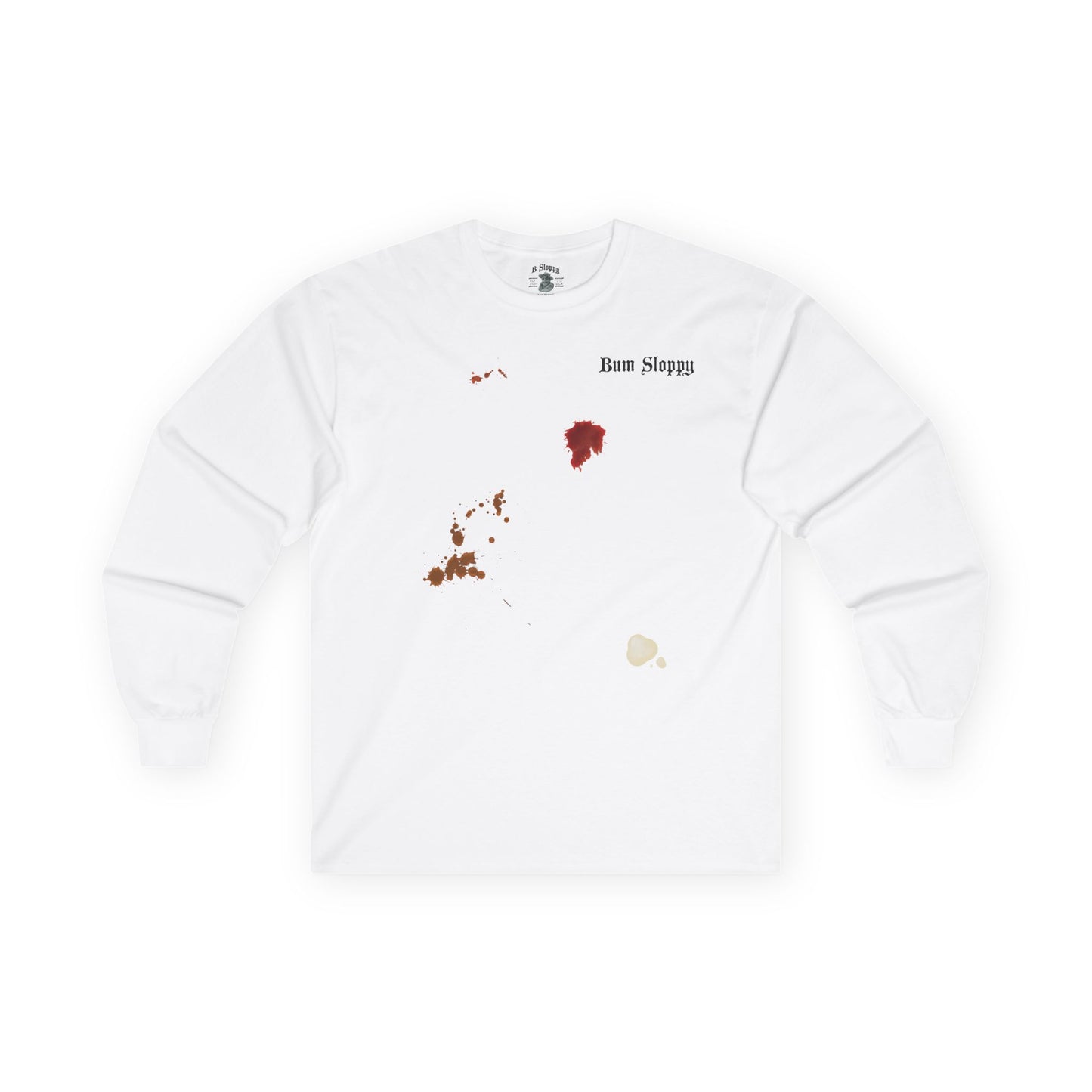 Doodle Seahorse Long Sleeve with Mayo and Sauce Splatter