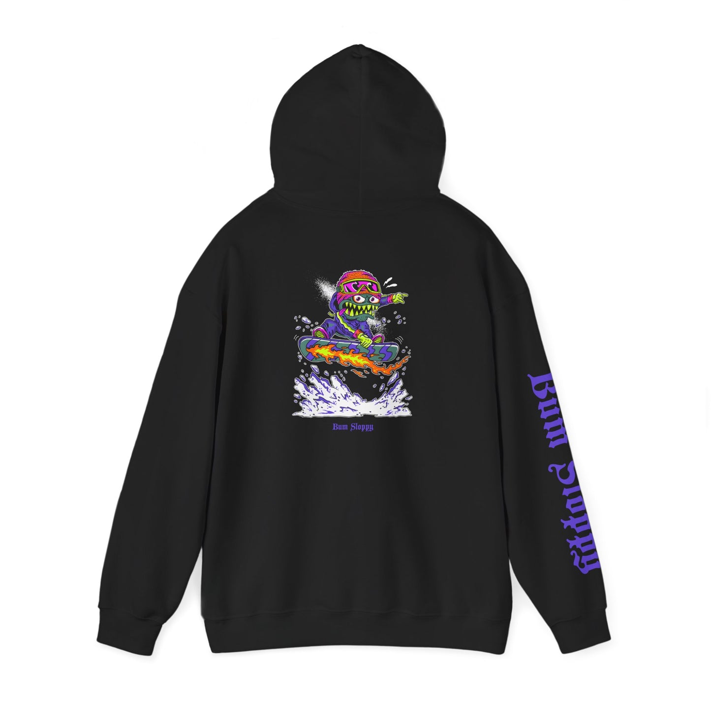 Gnarly Snow Burn Freestyle Grab with Apres-Ski Stains Heavy Blend Hooded Sweatshirt