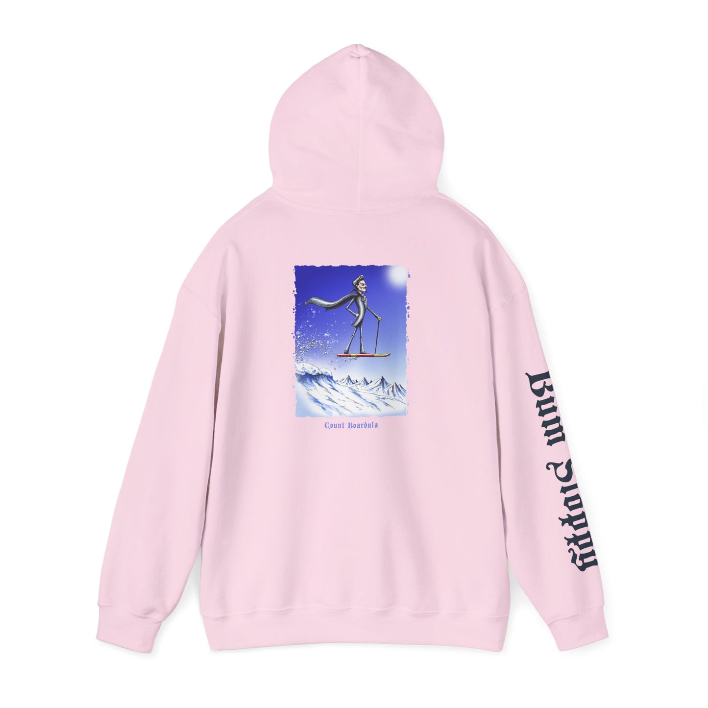 Count Boardula with Bloody Vampire Snack Stains Heavy Blend Hooded Sweatshirt