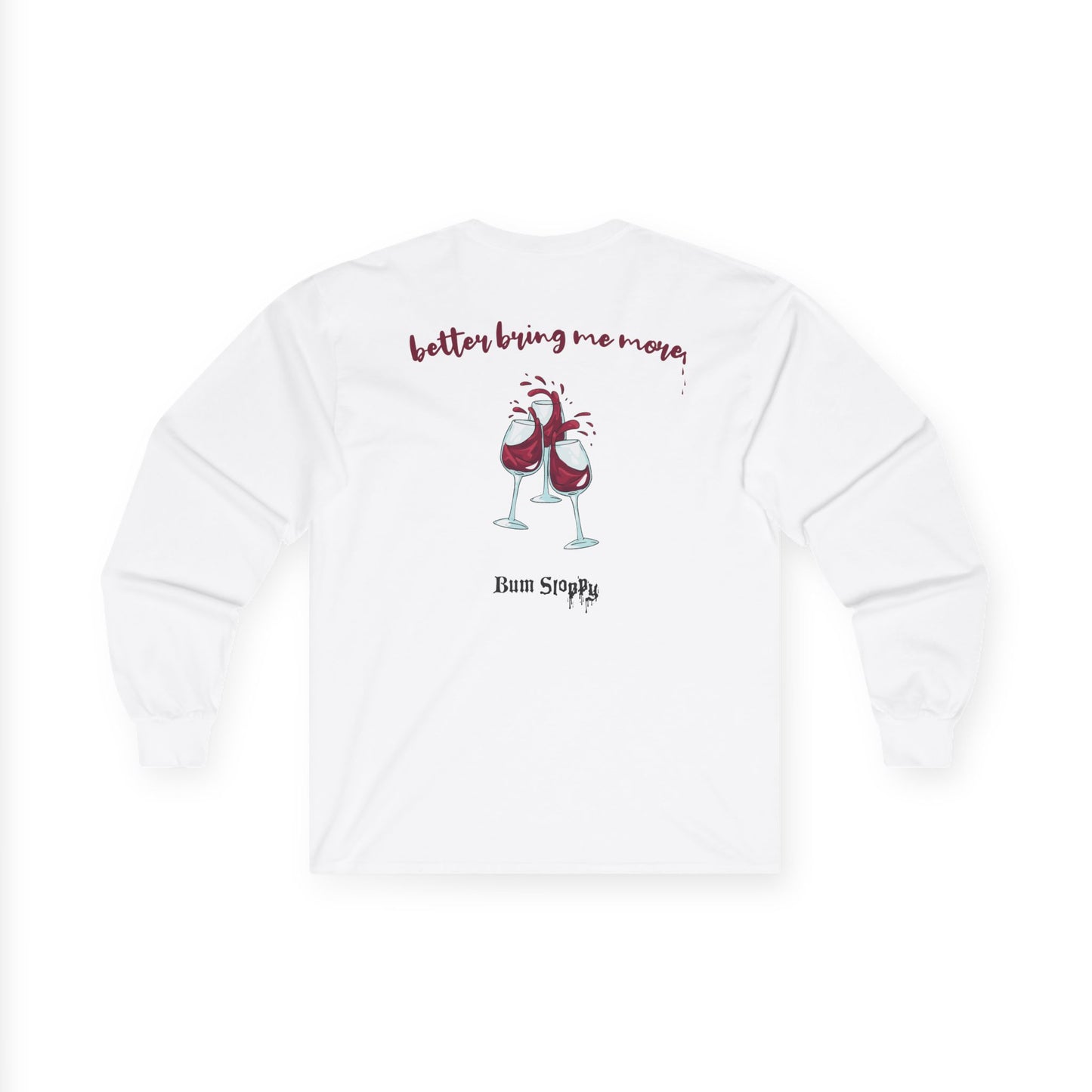 Forgetting My Words Long Sleeve with Wine and Blue Cheese Dressing Stains